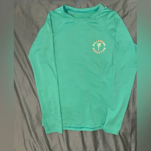 Billabong Women’s Sol Searcher Rash Guard Tropical Green - Size Large - Picture 3 of 11